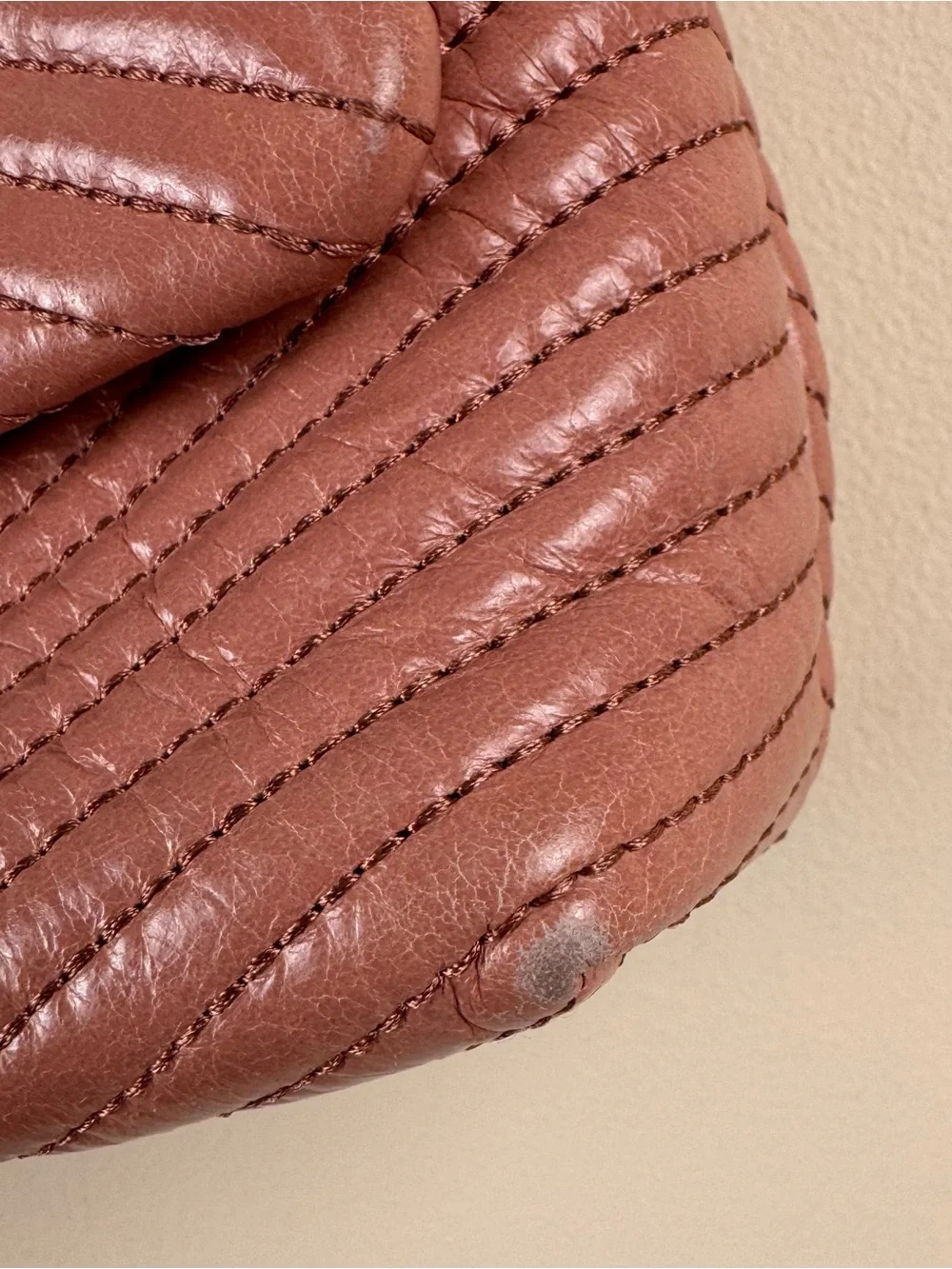 Tory Burch Kira Chevron Convertible Shoulder Bag Pink Leather with Dust Bag